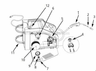Page A Diagram and Parts List for WG2064  Campbell Hausfeld Welder